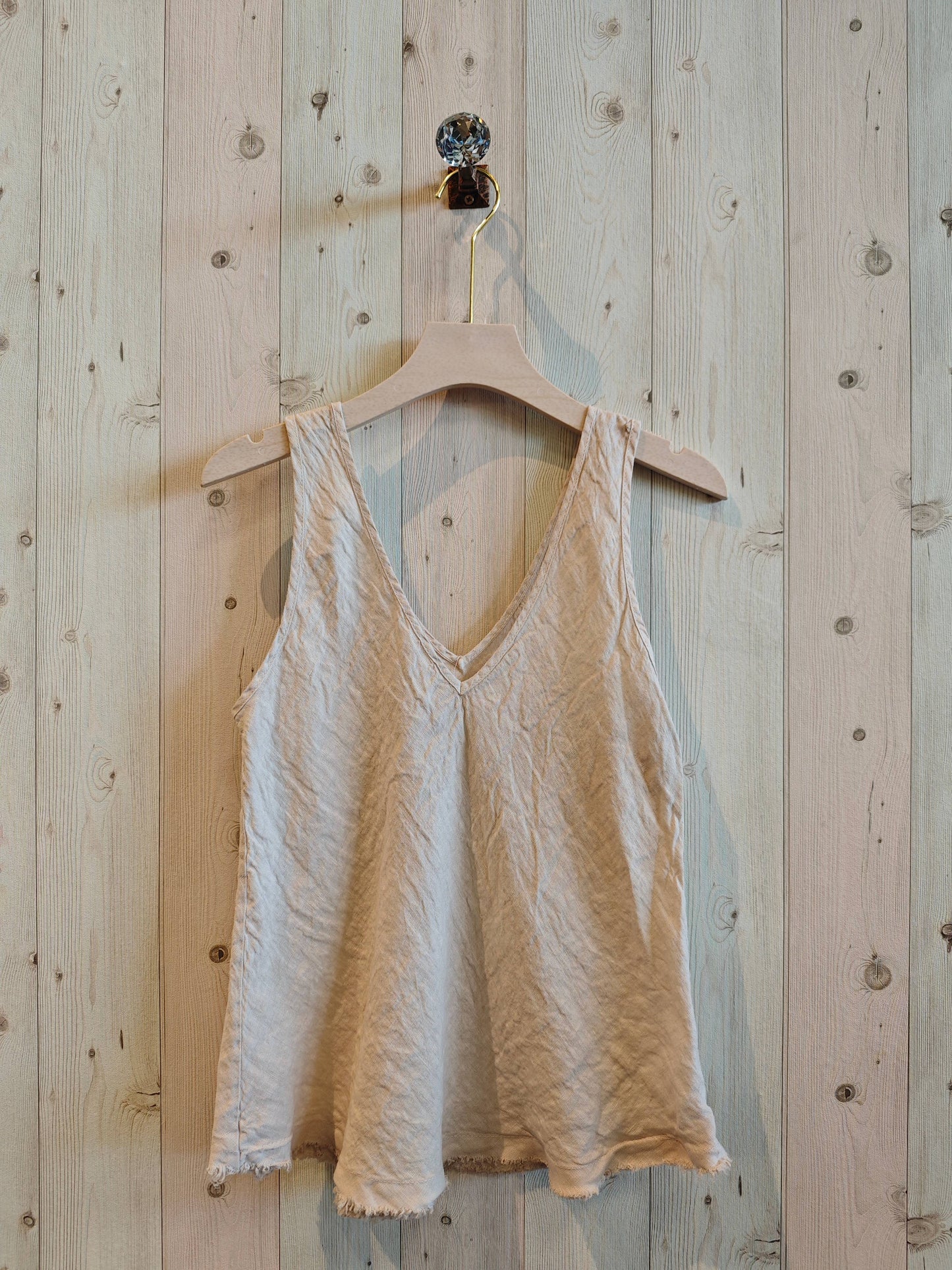 Ref-21591 T-shirt sans manches 100 % lin