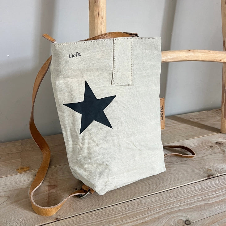 Sac à dos étoile noire (toile) durable