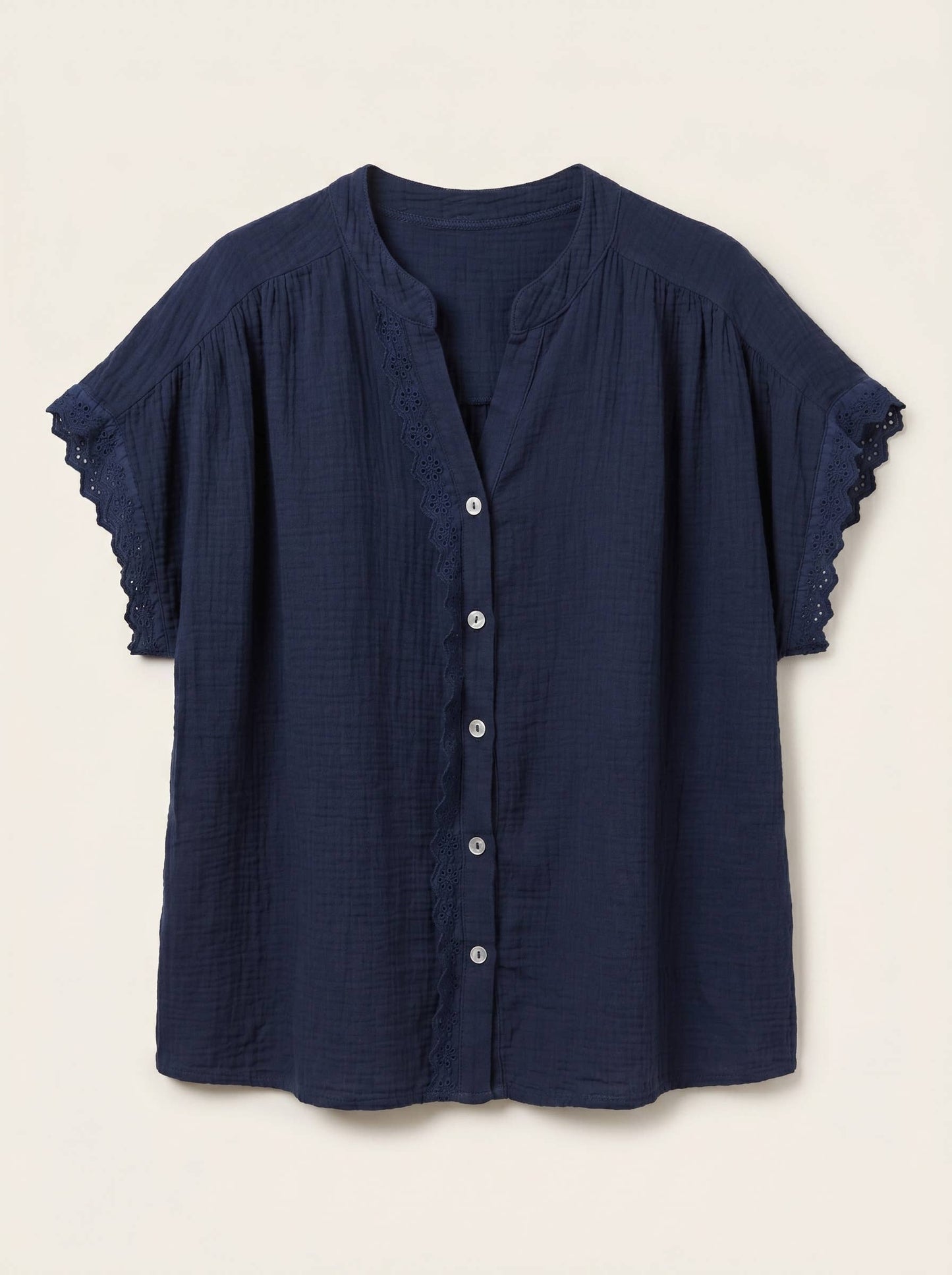 Blouse en Gaze de Coton à Broderies @3601_ChMcBroderie