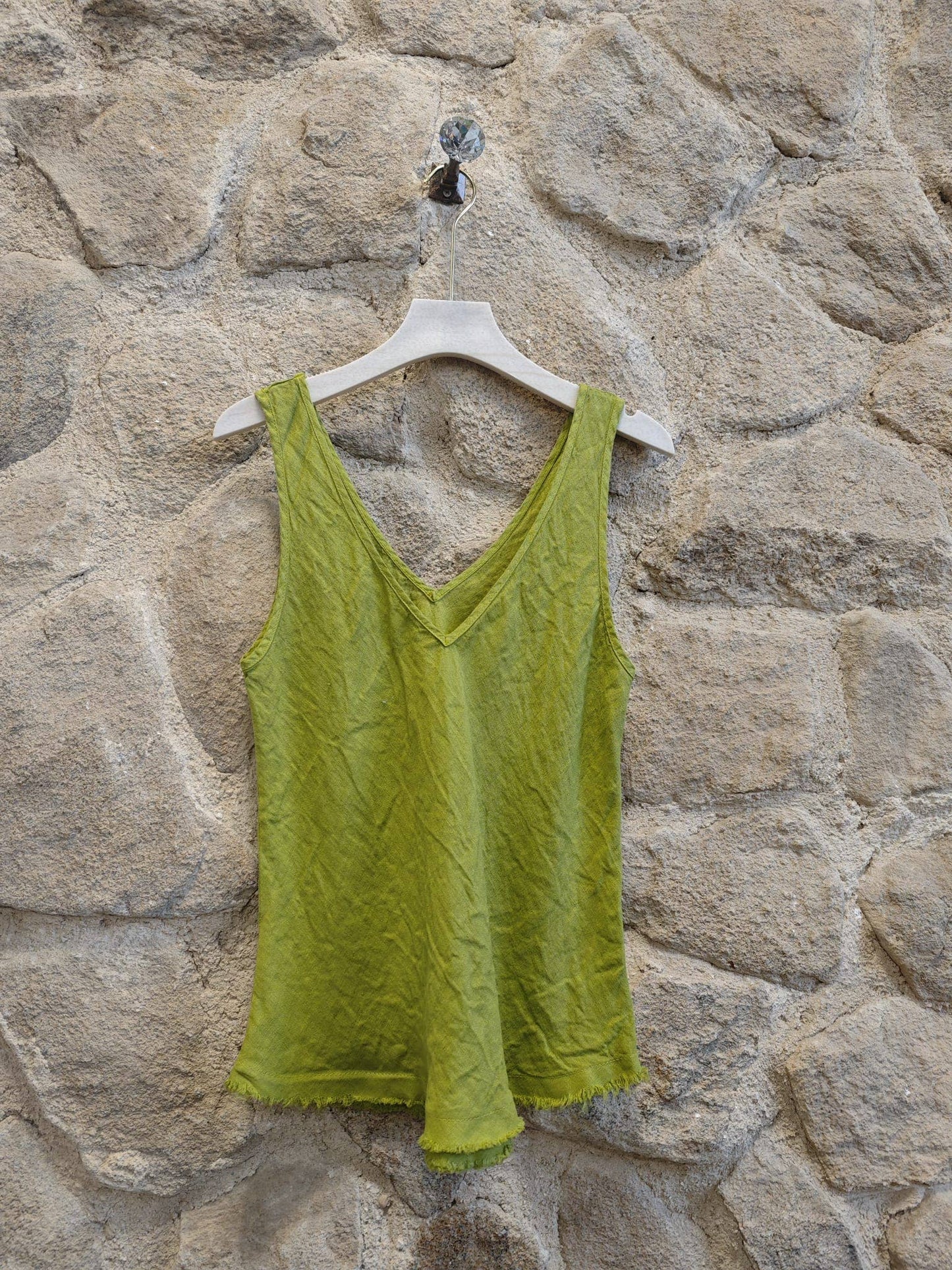 Ref-21591 T-shirt sans manches 100 % lin