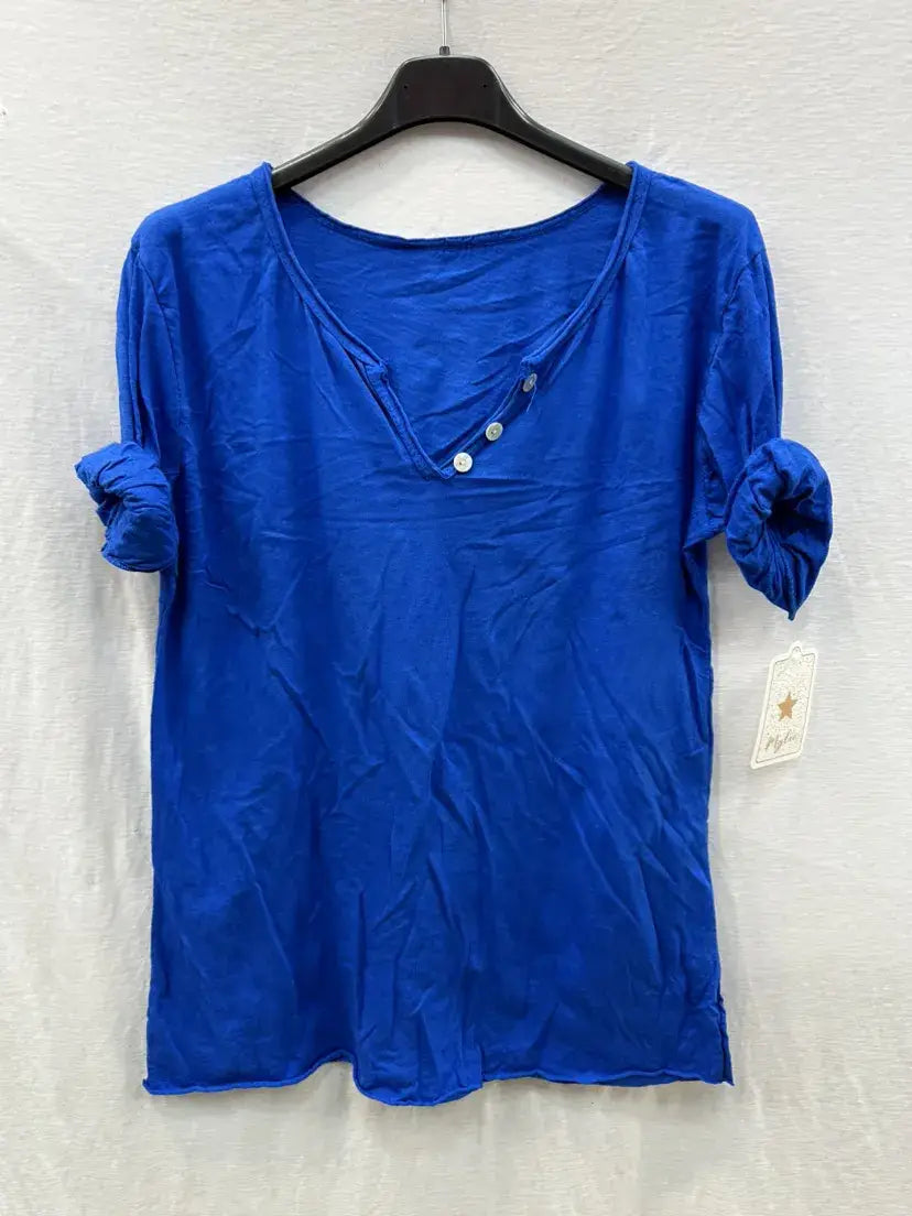 T-Shirt col tunisien manches longues @9925 col tunisien