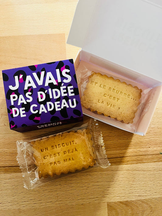 Biscuits en boîte de 4 - J'avais pas d'idée de cadeau