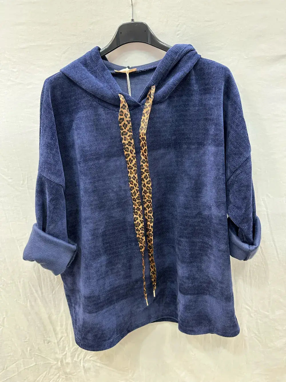 Sweats en velours avec cordon à léopard  @4618_SweatNoeudLeo