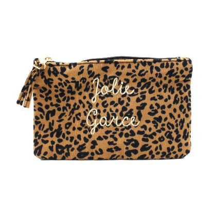 Pochette léopard message - Jolie Garce