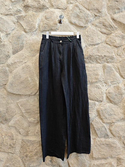 Ref-30523 PANTALON AVEC UN BOUTON LIN 100 %
