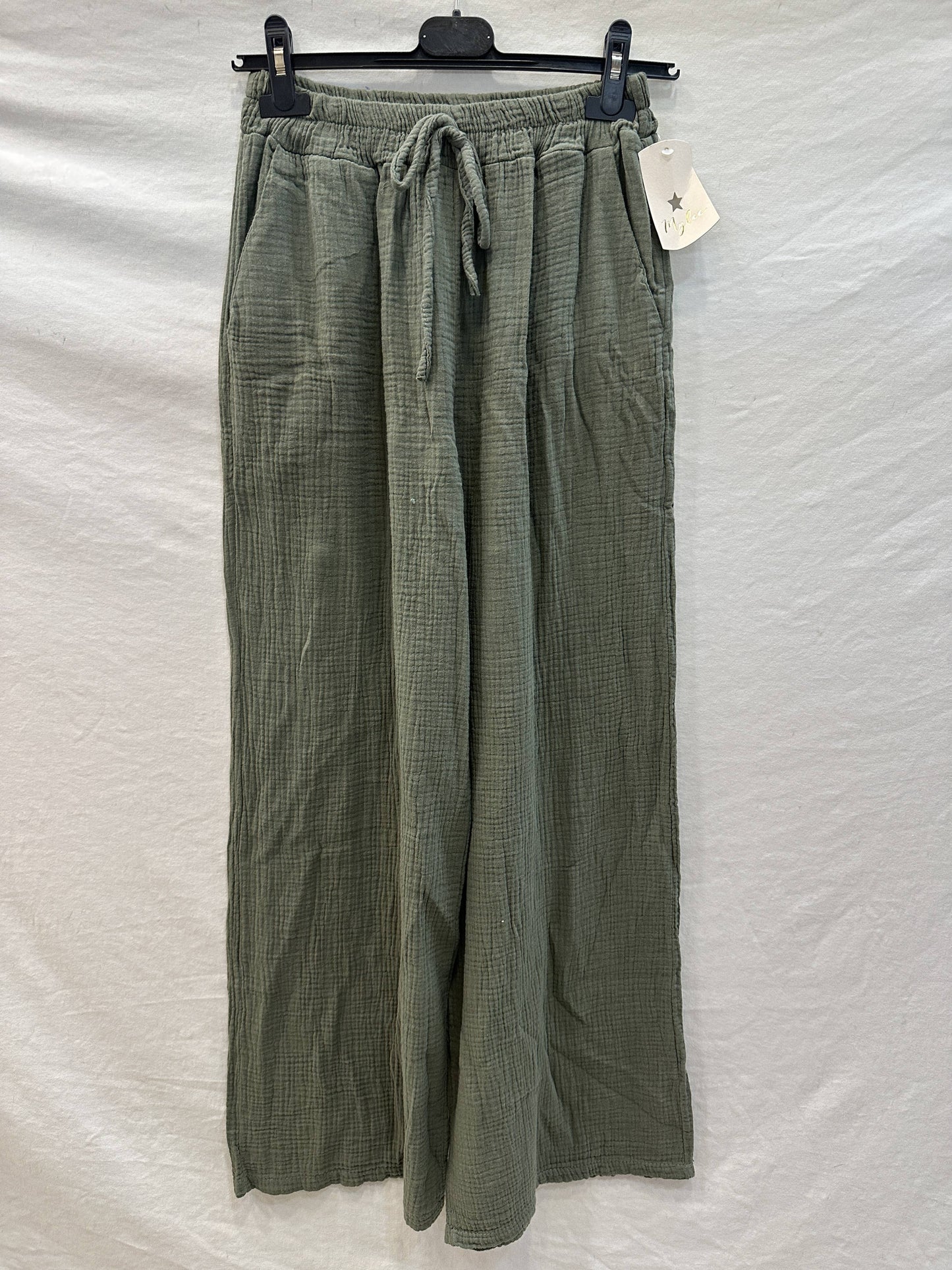 Pantalon Large en Gaze de Coton @5357_PGazePoches