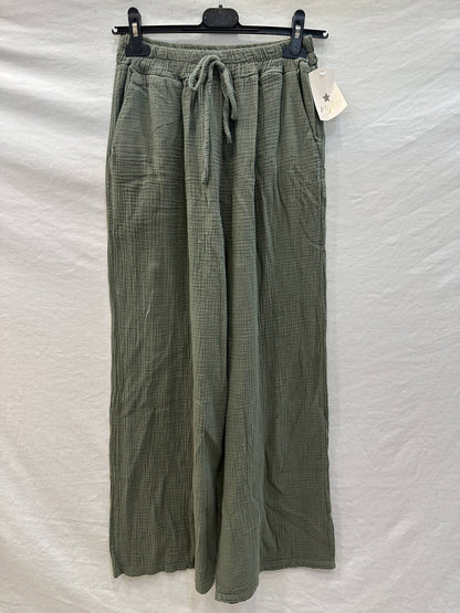 Pantalon Large en Gaze de Coton @5357_PGazePoches