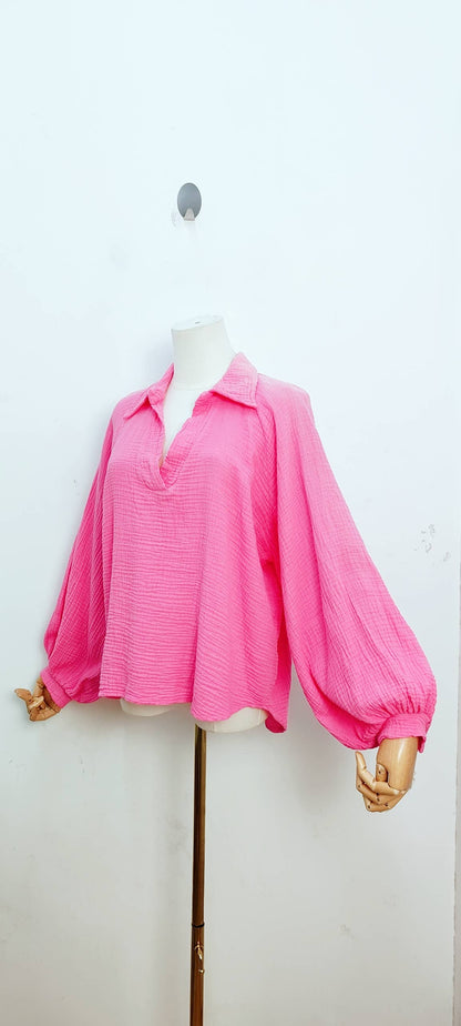 Blouse En Gaz De Coton- 11068g