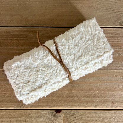 Pochette à lunettes de soleil peluche en coton pour l’hiver