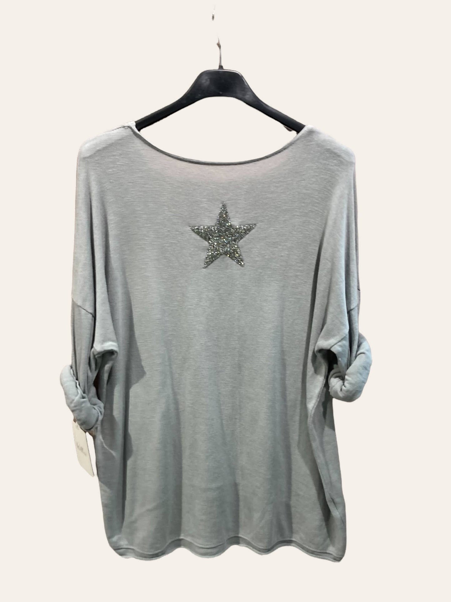 Haut en coton avec Étoile en strass au dos