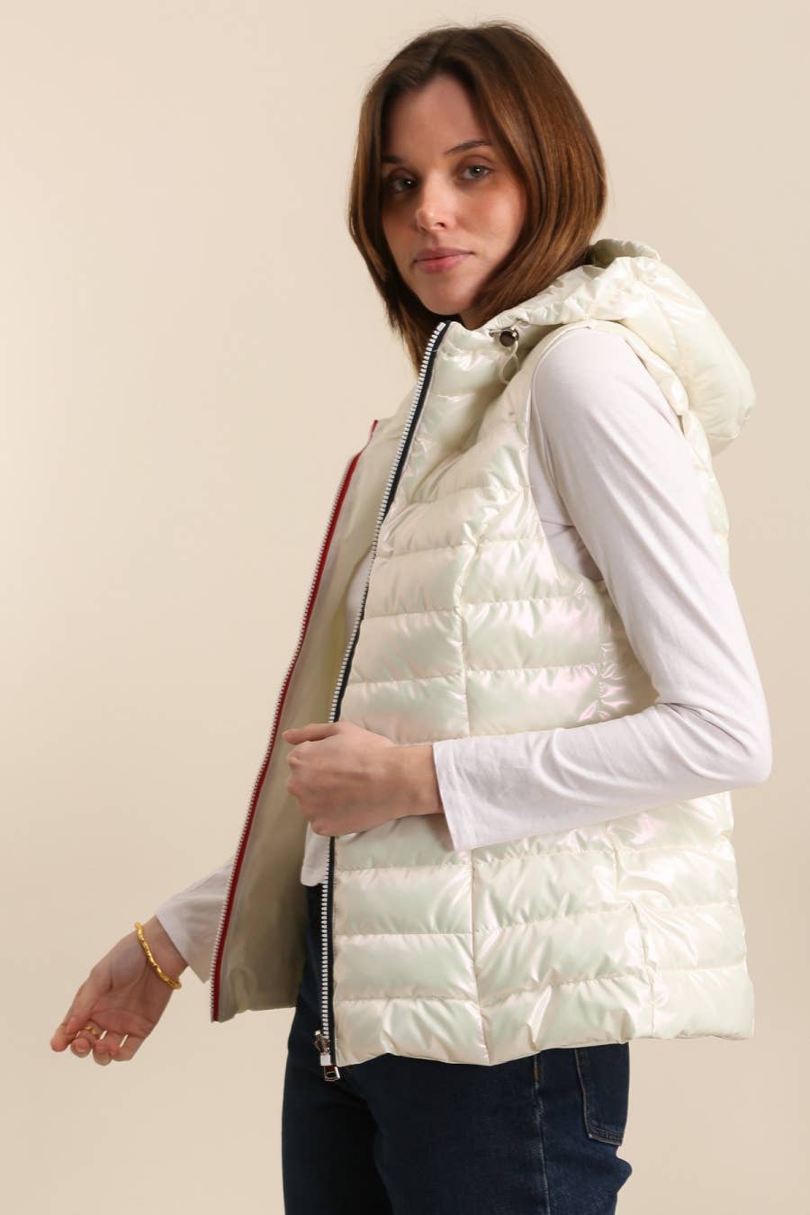 Doudoune réversible imperméable sans manches