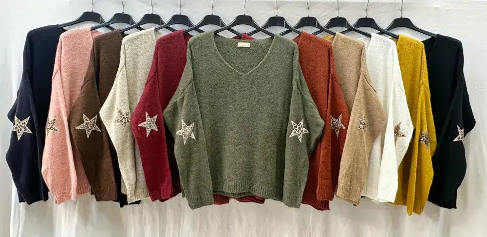 Pull Avec Deux Étoile Léopard  @23630_Pul2EtoileLeo