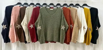 Pull Avec Deux Étoile Léopard  @23630_Pul2EtoileLeo