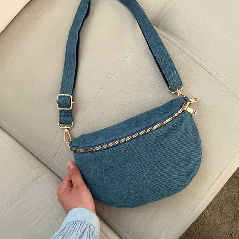 Sac banane en jean 36406-2
