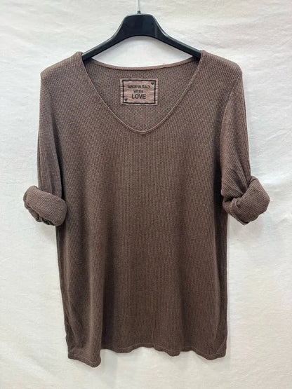 Haut Côtelée À Patchwork @92685_HMade