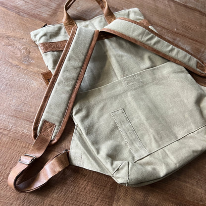 Sac à dos kaki (coton recyclé kaki)