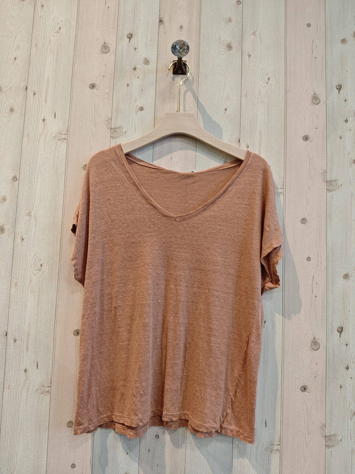 Réf-2296 T-shirt basique lin 100%