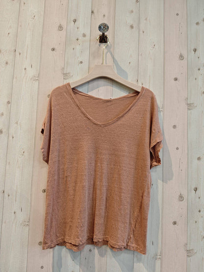 Réf-2296 T-shirt basique lin 100%