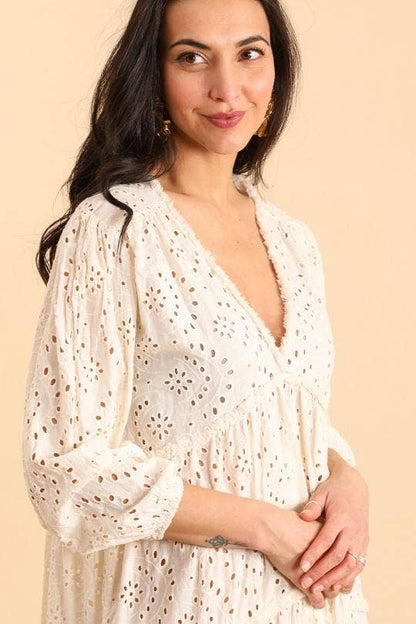 Robe En Broderie Anglaise- 10935
