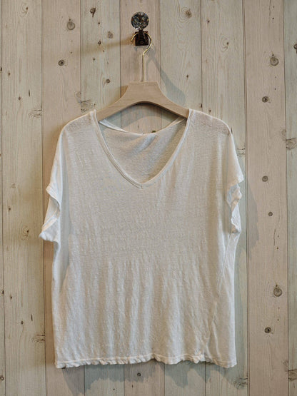 Réf-2296 T-shirt basique lin 100%