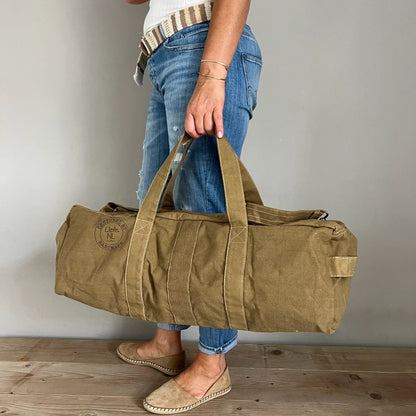 Sac de yoga et de sport vintage (toile foncée) - durable