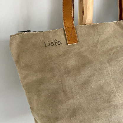 Sac ShopperBag vintage (toile foncée)