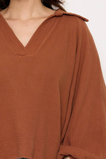 Blouse En Gaz De Coton- 11068g
