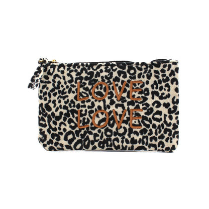 Pochette léopard message - LOVE LOVE