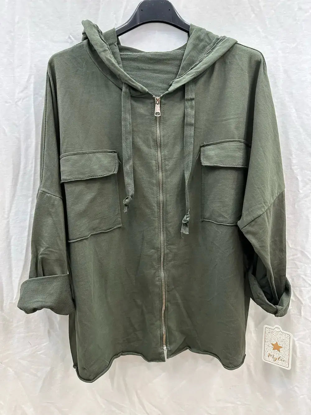 Gilet capuche avec zip et poches @8633_GZipPoches