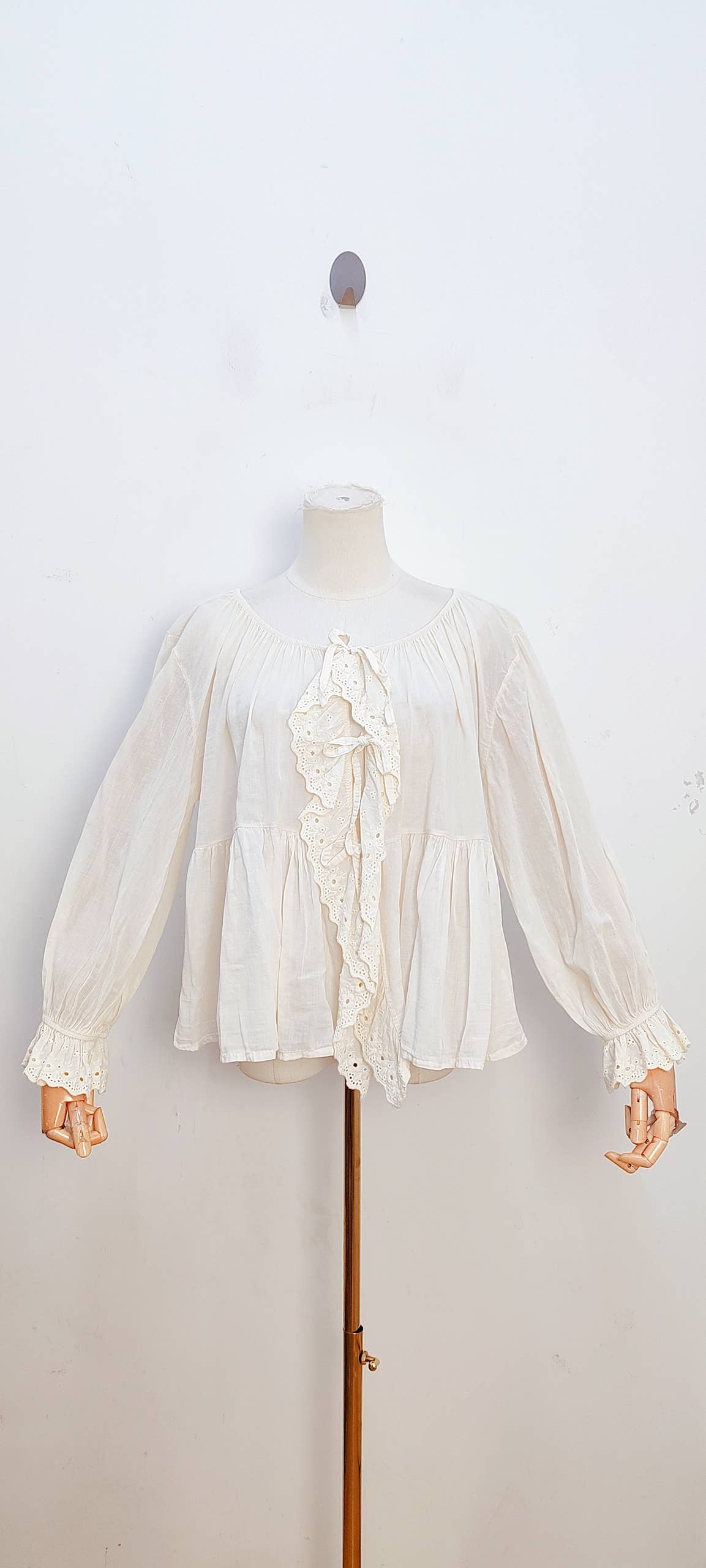 Blouse bohème manches longues à volants
