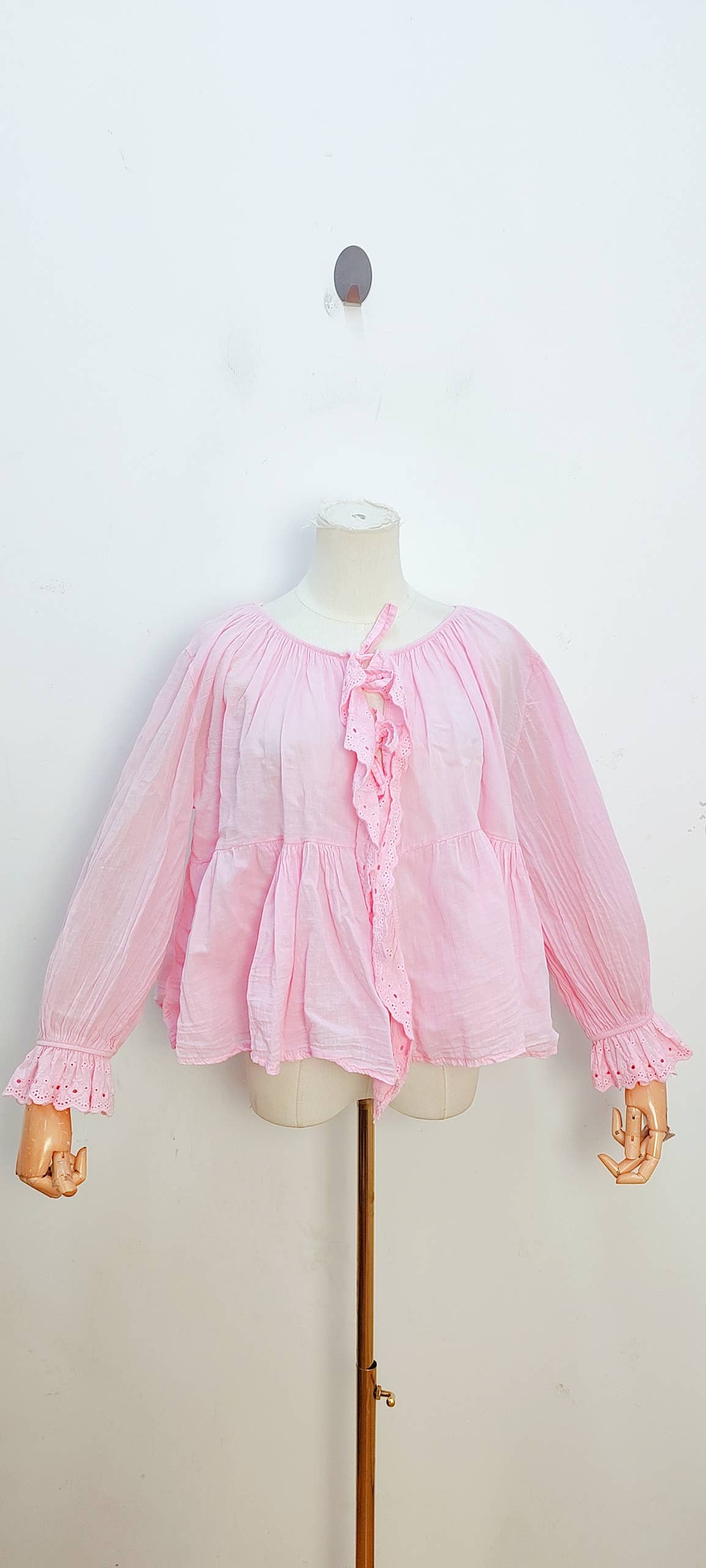 Blouse bohème manches longues à volants