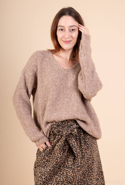 Pull Alpaga Epais Col V @33771_PuCoteletAlpaga