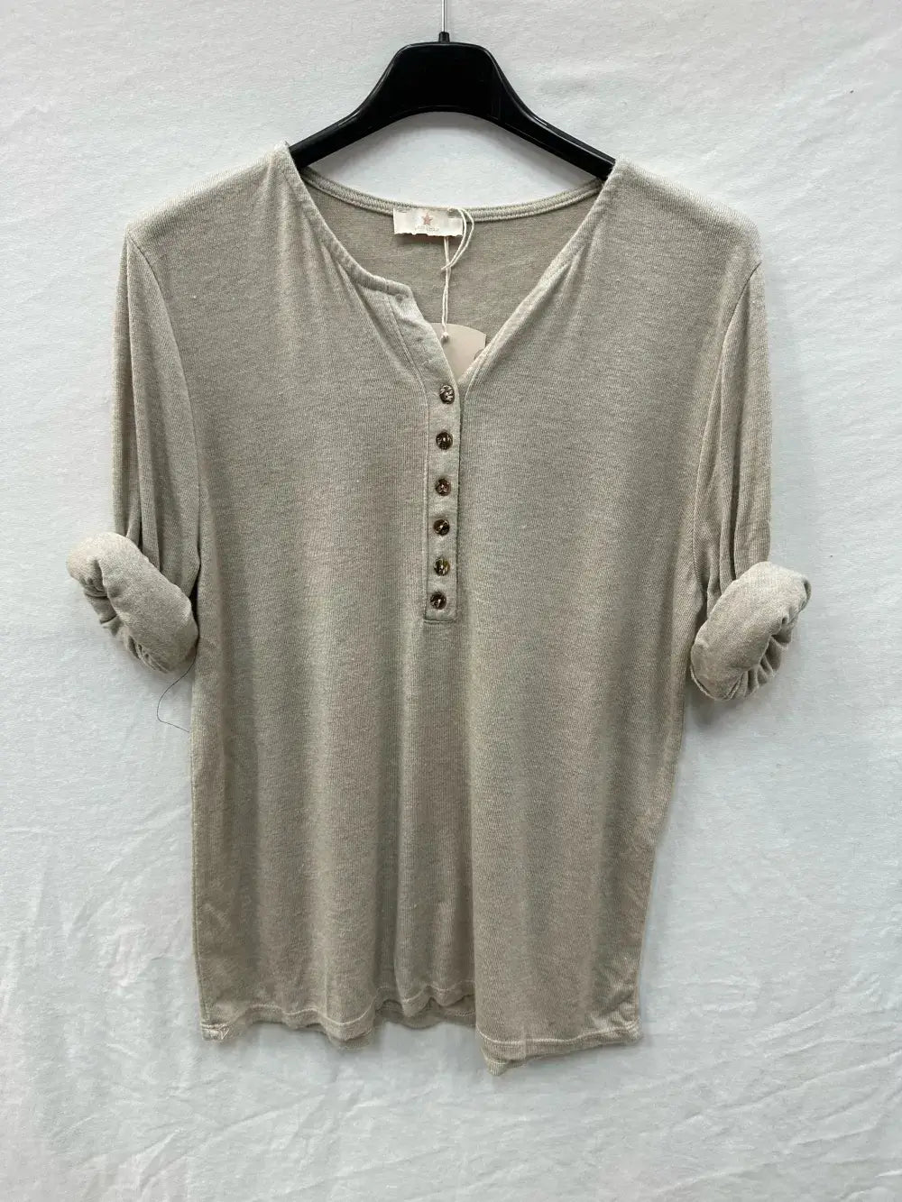 Haut De Fine Maille À Col Tunisien 8boutons @47684_H8boutons