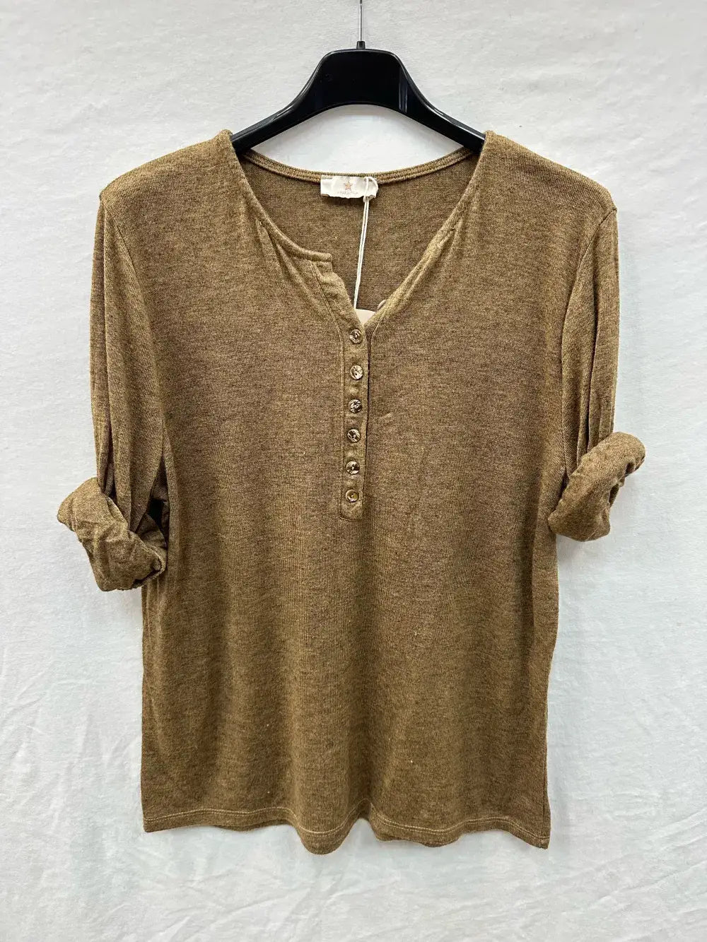 Haut De Fine Maille À Col Tunisien 8boutons @47684_H8boutons