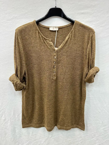 Haut De Fine Maille À Col Tunisien 8boutons @47684_H8boutons