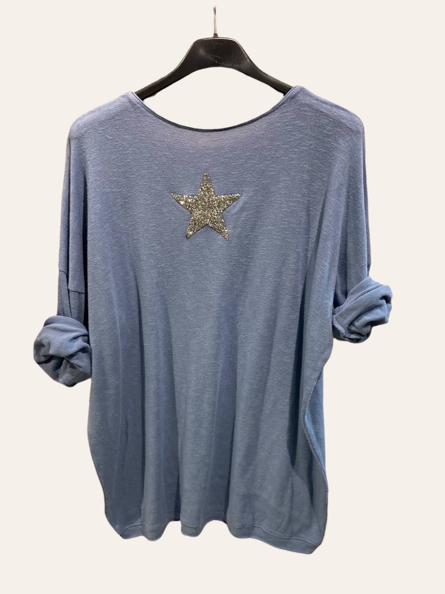 Haut en coton avec Étoile en strass au dos