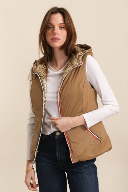 Doudoune réversible imperméable sans manches