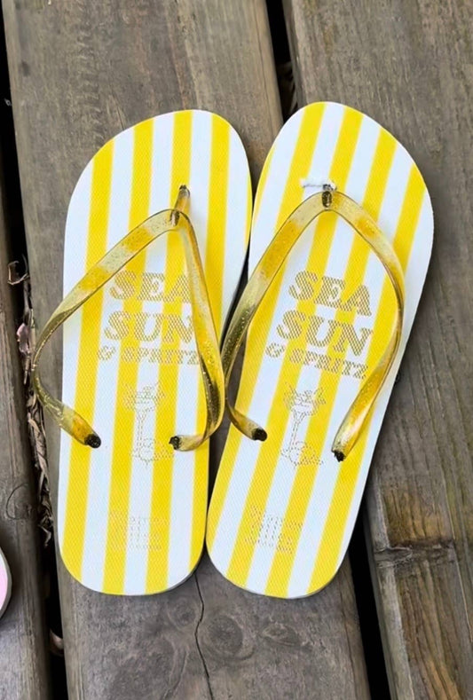 Tongs coloris Jaune