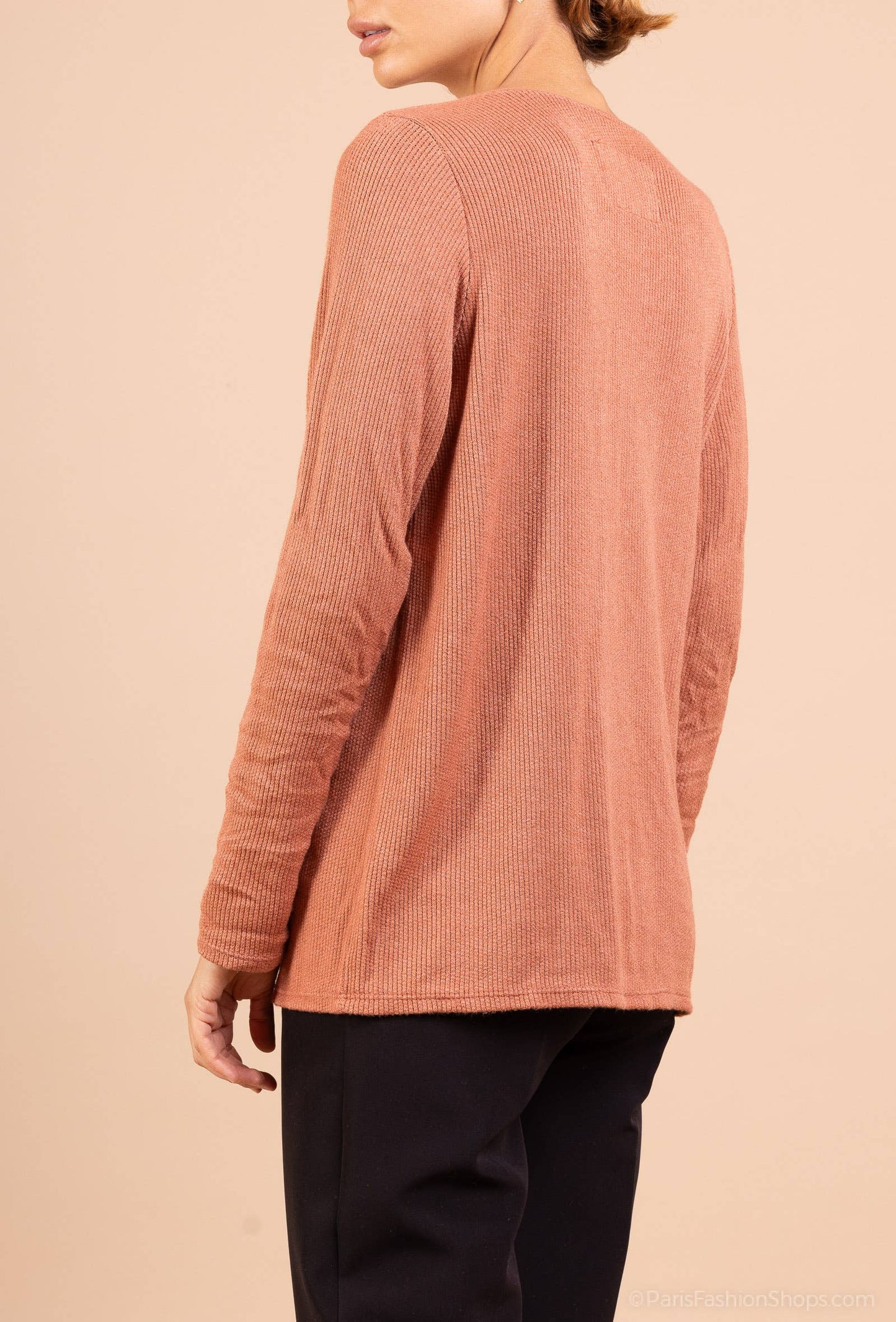 Haut Côtelée À Patchwork @92685_HMade