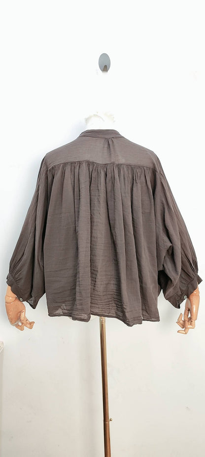 Blouse fluide manches longues ample bohème été