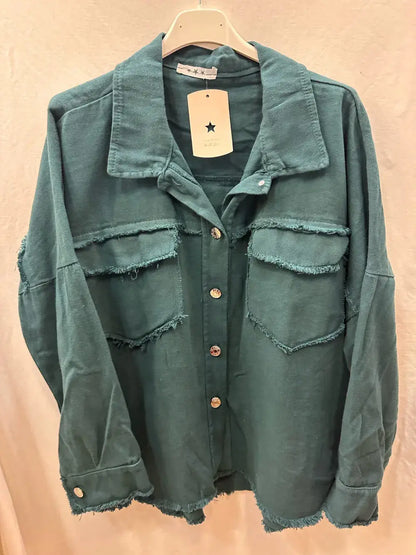 Denim Jacket En Coton Effet Déchirée @4321_VeDenimDechiree