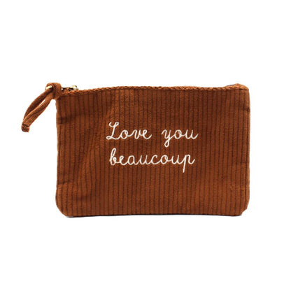 Pochette côtelée message - Love you