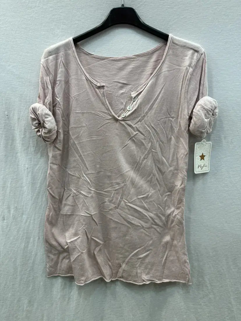 T-Shirt col tunisien manches longues @9925 col tunisien