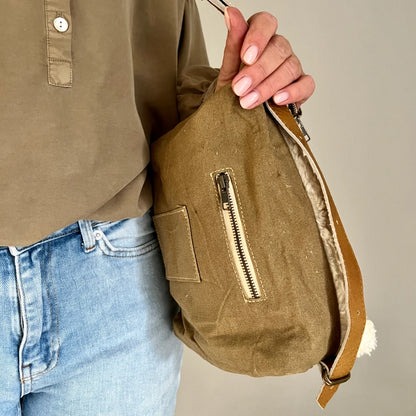 Sac peluche Midi - teddy en coton (toile foncée)