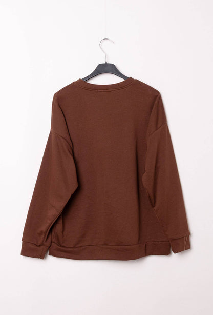 Sweat broderie "AMOUR" léopard  PP2514