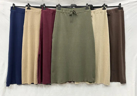 Jupe Longue Avec Fentes @6930_JuFenteUni