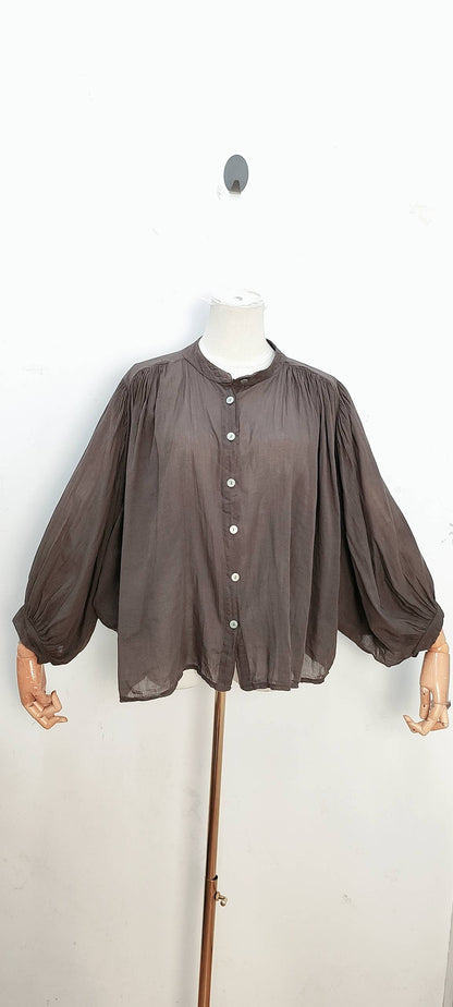 Blouse fluide manches longues ample bohème été