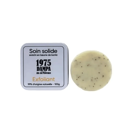 Savon exfoliant aux pépins de raisins dans sa boite métal