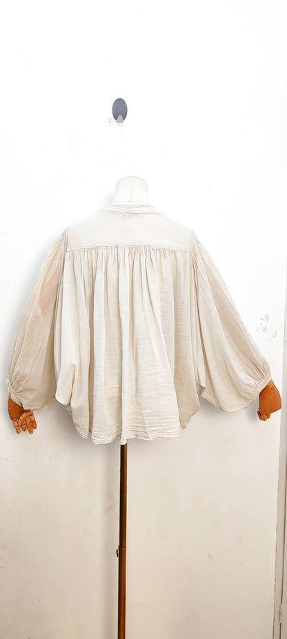 Blouse fluide manches longues ample bohème été