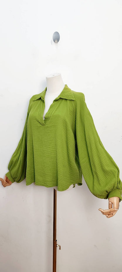 Blouse En Gaz De Coton- 11068g
